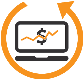 Icon: Chart on computer screen